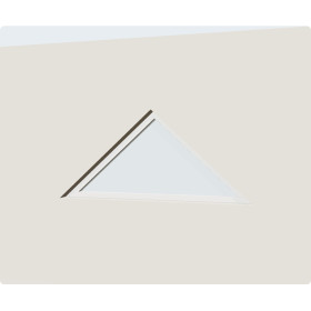 Fenêtre fixe PVC triangle isocèle sur mesure, prix en ligne | A2T