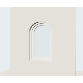 Fenêtre PVC plein cintre 1 vantail sur mesure, prix en ligne | A2T