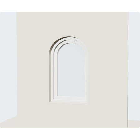 Fenêtre PVC plein cintre 1 vantail sur mesure, prix en ligne | A2T