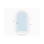 Fenêtre PVC plein cintre 1 vantail sur mesure, prix en ligne | A2T