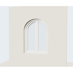 Fenêtre PVC plein cintre 2 vantaux sur mesure, prix en ligne | A2T