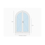 Fenêtre PVC plein cintre 2 vantaux sur mesure, prix en ligne | A2T