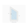 Fenêtre PVC trapèze 1 vantail sur mesure, prix en ligne | A2T