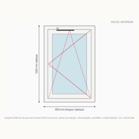 Fenêtre PVC Drutex Iglo 5 oscillo-battante 1 vantail sur mesure, prix en ligne | A2T
