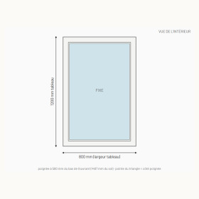 Châssis fixe PVC Drutex Iglo 5 sur mesure, prix en ligne | A2T