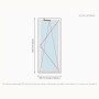 Porte-fenêtre PVC Drutex Iglo 5 1 vantail sur mesure, prix en ligne | A2T