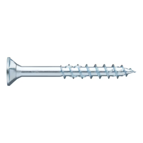 Vis à bois universelle ASSY® 4 CSMP Acier zingué, filetage partiel, tête fraisée autofraisante à facettes lg100mm