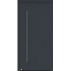 Porte d’entrée Rennes – 7016 anthracite fine structure alu, garantie 10 ans quantum-q10-fs-7016-structure-anthracite-vue-exterieur