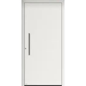 Porte d'entrée Aluminium Optimum 7110 Aube couleur FS 9016 garantie 10 ans Porte-d-entree-PIRNAR-optimum-7110-couleur-fs-9016-vue-exterieure