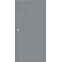 porte fin de chantier à recouvrement  couleur Ral 7037 Gris poussière Droite