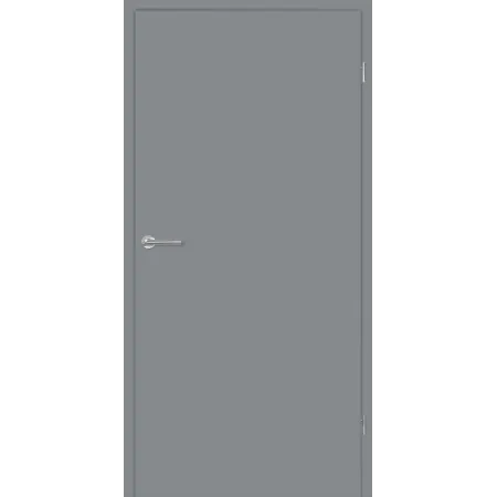 porte fin de chantier à recouvrement  couleur Ral 7037 Gris poussière Droite