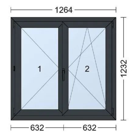 fenetre- PVC-2V OBD+OF-ISO160-120X120-RAL-7016-VUE-INT