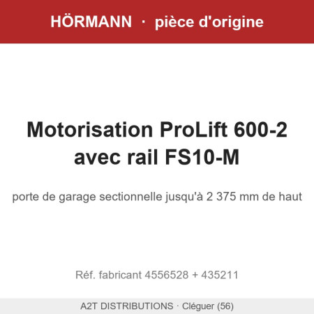 Motorisation Hörmann ProLift 600-2 avec rail FS10-M | Hörmann A2T