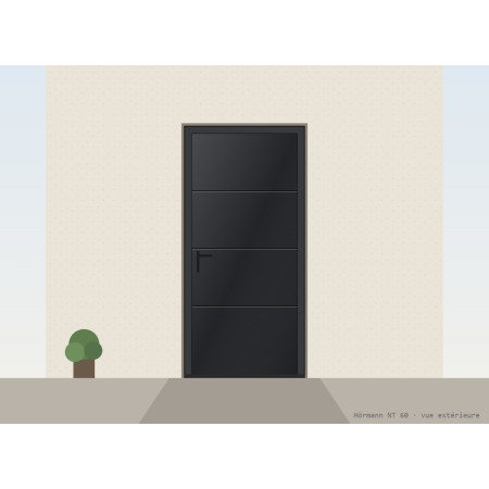 Portillon noir mat