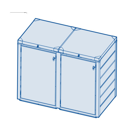 Cache-poubelles Juno 2 poubelles