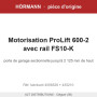 Bloc-moteur Hörmann ProLift 600-2 et émetteurs