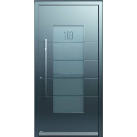 Porte d’entrée aluminium Pirnar Optimum 7471 sur mesure