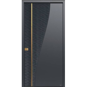 Porte d’entrée aluminium Pirnar Ultimum Multilevel 527 A DUNE sur mesure