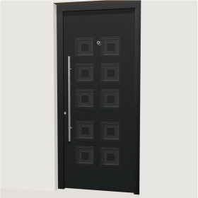 Porte d’entrée aluminium multicadres Biarritz | A2T Distributions