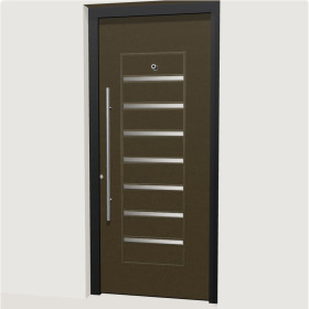 Porte d’entrée aluminium multicadres Carcassonne | A2T Distributions