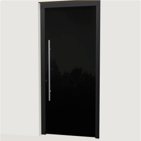 Porte d’entrée multicadres verre noir Deauville | A2T Distributions