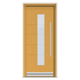 Porte d’entrée bois Pirnar 0100 sur mesure | A2T