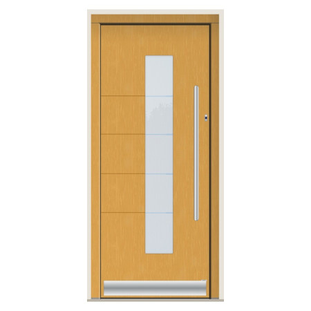 Porte d’entrée bois Pirnar 0100 sur mesure | A2T
