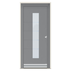 Porte d’entrée bois-alu Pirnar 0100 sur mesure | A2T