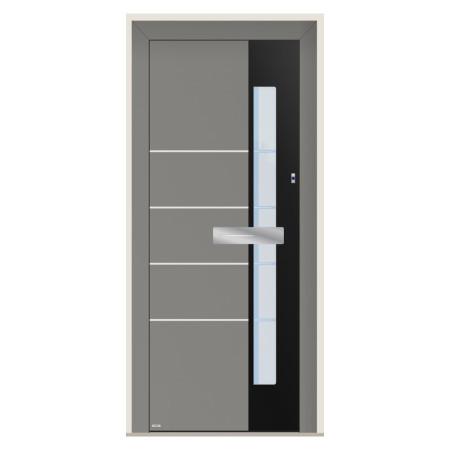 Porte d’entrée bois-alu Pirnar 0130 sur mesure | A2T