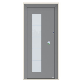 Porte d’entrée bois-alu Pirnar 6016 sur mesure | A2T