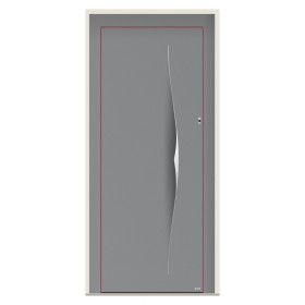 Porte d’entrée bois-alu Pirnar 6017 sur mesure | A2T