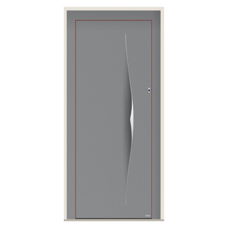 Porte d’entrée bois-alu Pirnar 6017 sur mesure | A2T