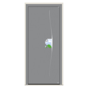 Porte d’entrée bois-alu Pirnar 628 sur mesure | A2T