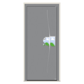 Porte d’entrée bois-alu Pirnar 629 sur mesure | A2T