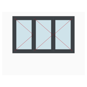 Fenêtre alu 3 vantaux sur mesure, prix en ligne | A2T