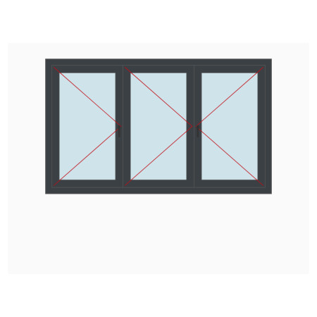 Fenêtre alu 3 vantaux sur mesure, prix en ligne | A2T