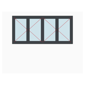 Fenêtre alu 4 vantaux sur mesure, prix en ligne | A2T