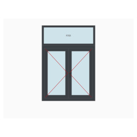 Fenêtre alu avec imposte fixe sur mesure, prix en ligne | A2T