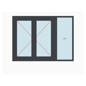 Fenêtre alu avec fixe latéral sur mesure, prix en ligne | A2T
