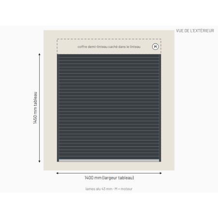 Volet roulant demi-linteau sur mesure, prix en ligne | A2T