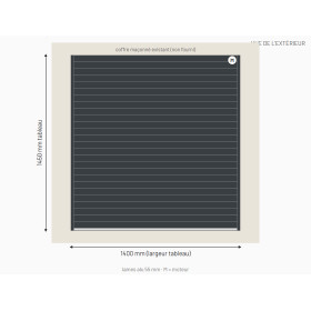 Volet roulant traditionnel pour coffre existant sur mesure, prix en ligne | A2T