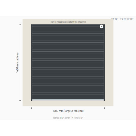 Volet roulant traditionnel express sur mesure, prix en ligne | A2T