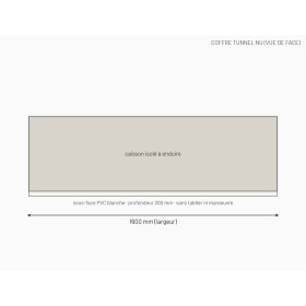 Coffre tunnel nu en fibre pour volet roulant, prix en ligne | A2T