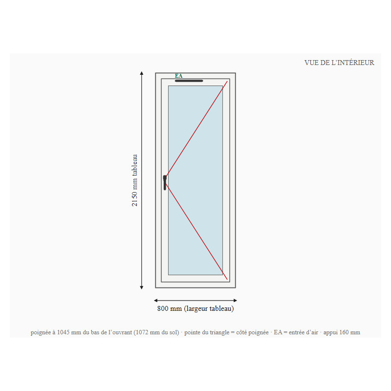 Porte-fenêtre aluminium sur mesure