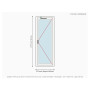 Porte-fenêtre alu 1 vantail sur mesure, prix en ligne | A2T