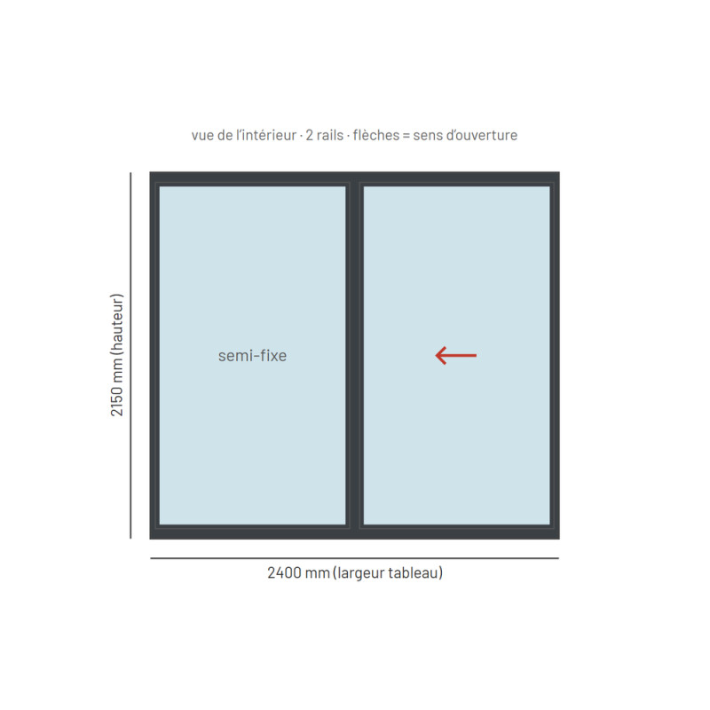 Baie coulissante aluminium sur mesure