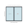 Baie coulissante alu 2 vantaux sur mesure, prix en ligne | A2T