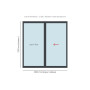 Baie coulissante alu grande hauteur 2 vantaux sur mesure, prix en ligne | A2T