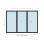 Baie coulissante alu 3 vantaux 3 rails sur mesure, prix en ligne | A2T