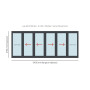 Baie coulissante alu 6 vantaux 3 rails sur mesure, prix en ligne | A2T